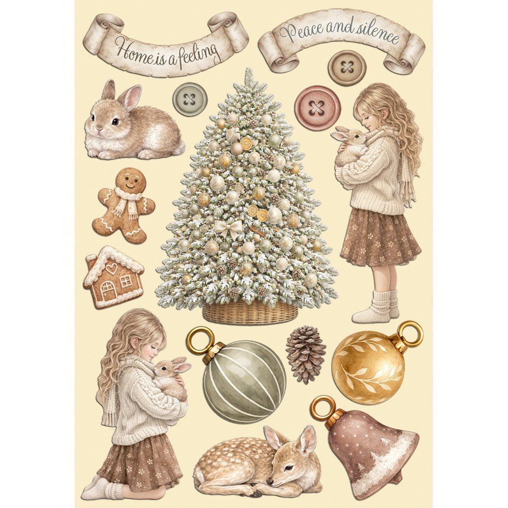 Wooden Shape Colorato White Christmas