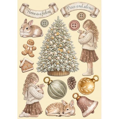 Wooden Shape Colorato White Christmas