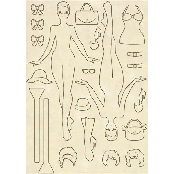 Wooden Shape Wilma Doll