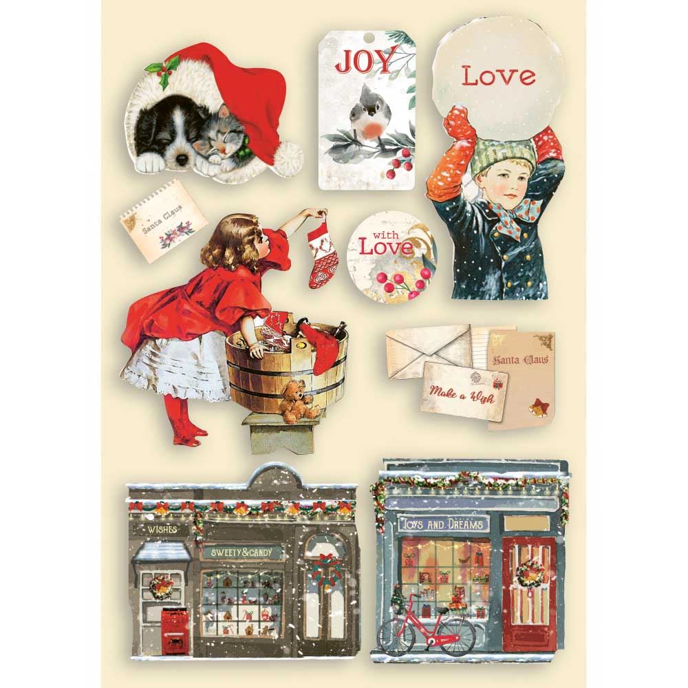 Wooden frame colorato Romantic Christmas