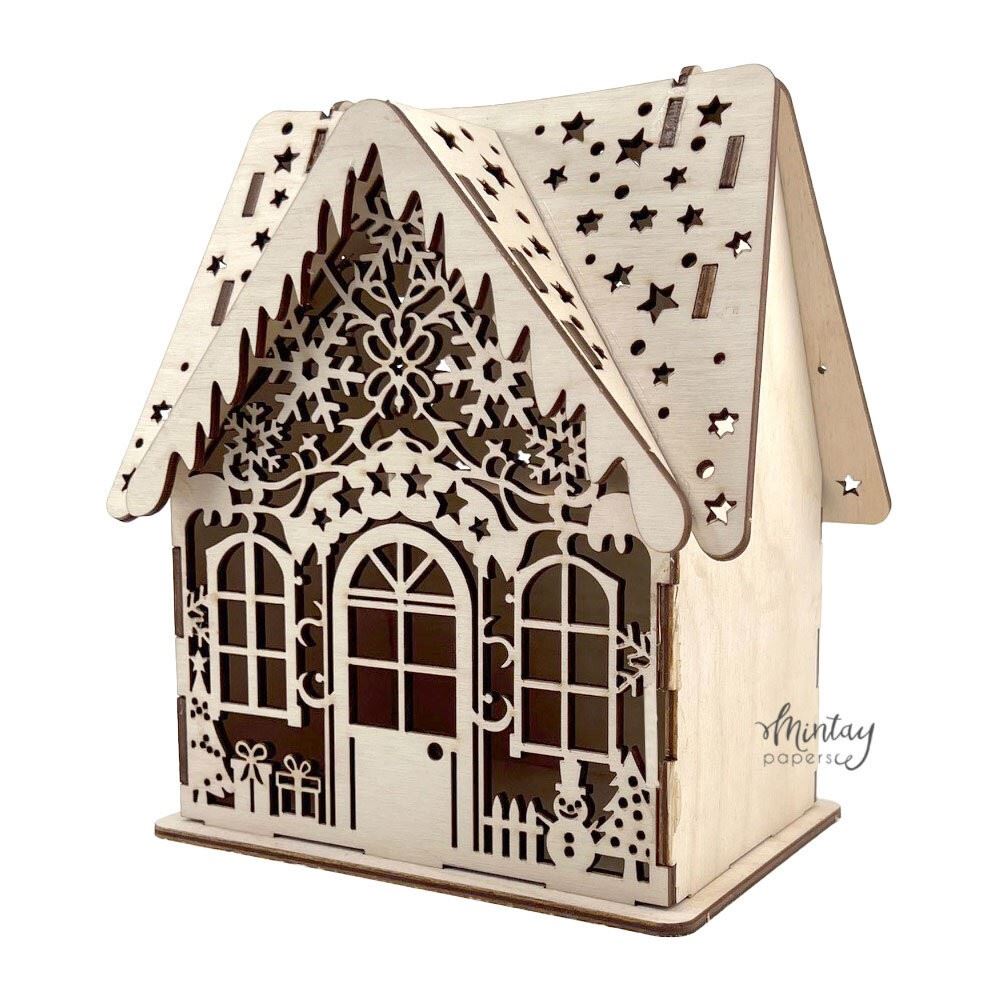 Woodies Decor Christmas House Mintay
