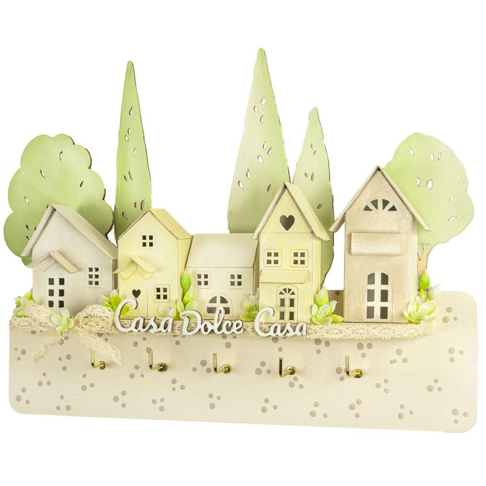 Logbuch-Verlag set 2 figure a forma di gallina e gallo beige ceramica sabbiata decorazione per la casa cucina idea regalo campagna decorare 9-11 cm