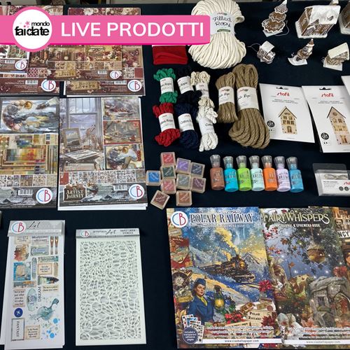 Centrotavola natalizi, blocchi di carte scrap, botanica e filati