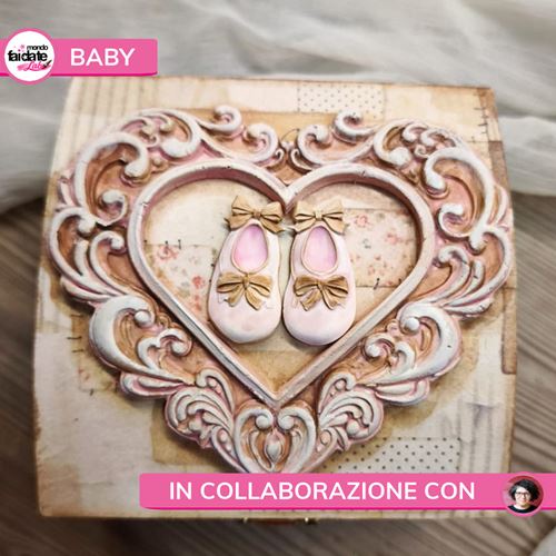 Mondo Fai da Te Lab - Scatola porta scarpine Baby