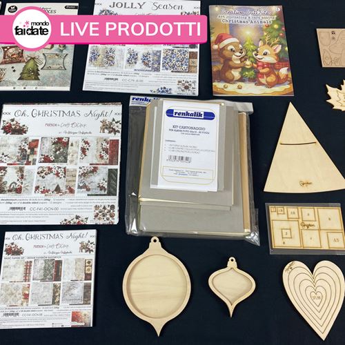 Sagome in legno, album porta foto da decorare, kit fai da te, carte scrap